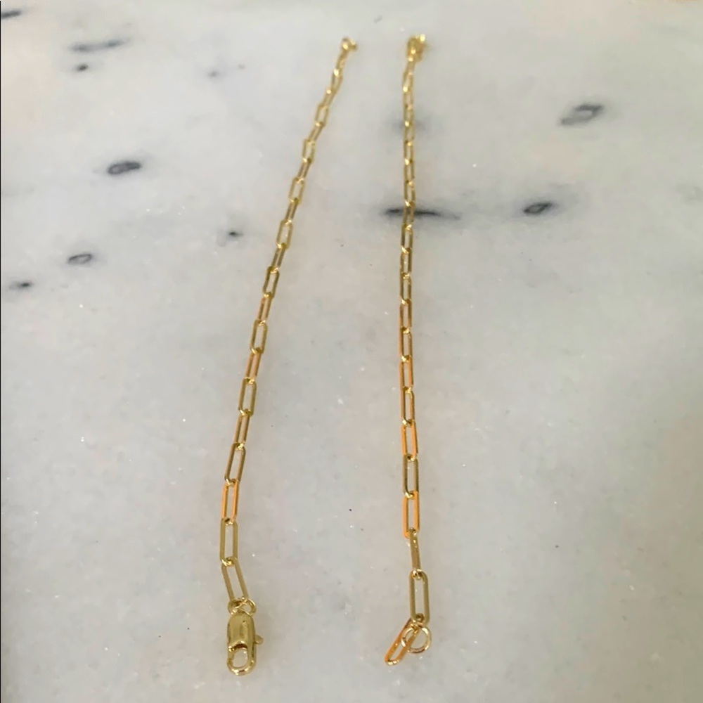 ✨ NEW Gold-Plated Paperclip Chain Bracelet – 7” ✨ GIFT BOX